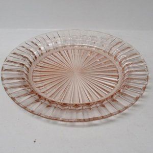 Hocking Depression Glass Pink FORTUNE 6 5/8 Inch Dessert Plate